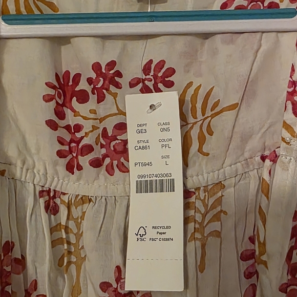 J. Crew Floral Print Beach Tunic Cover Up - Picture 3 of 7